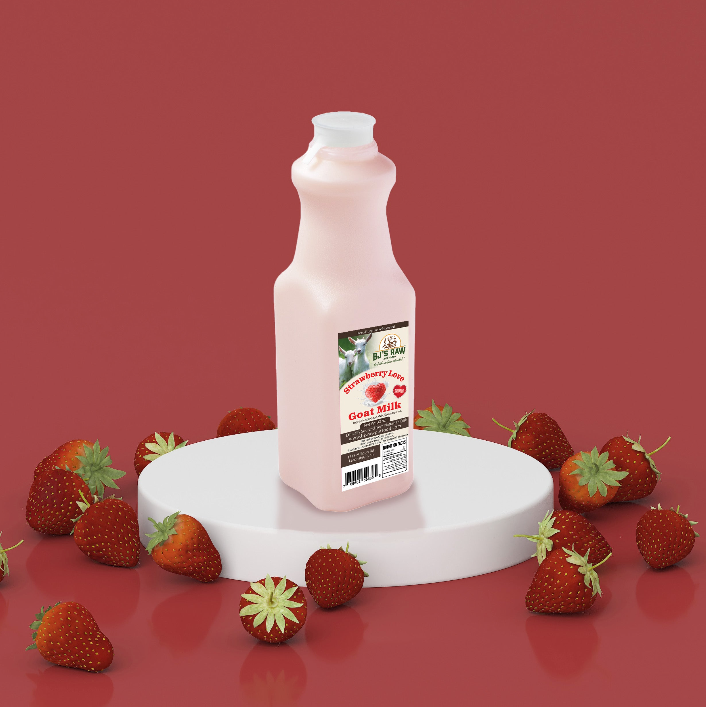Strawberry Raw Goat Milk